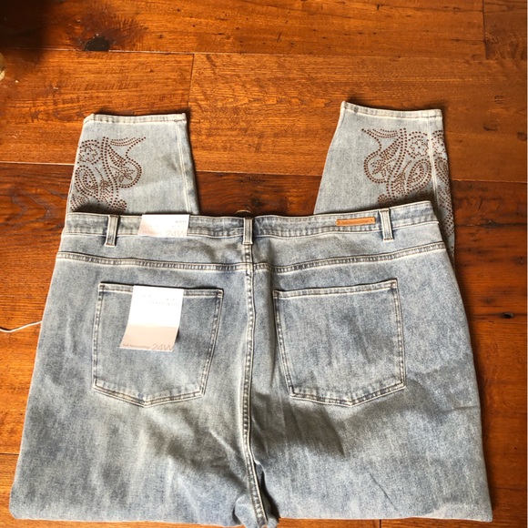 Gorgeous Studded Ultimate Denim Soft Surroundings Plus Size Jeans - Picture 3 of 10